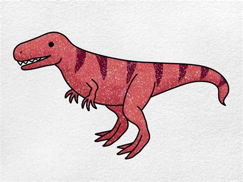 easy trex drawing|More.